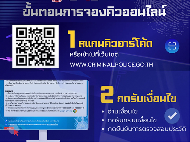 อ่านคู่มือการใช้งานเว็บคิวออนไลน์